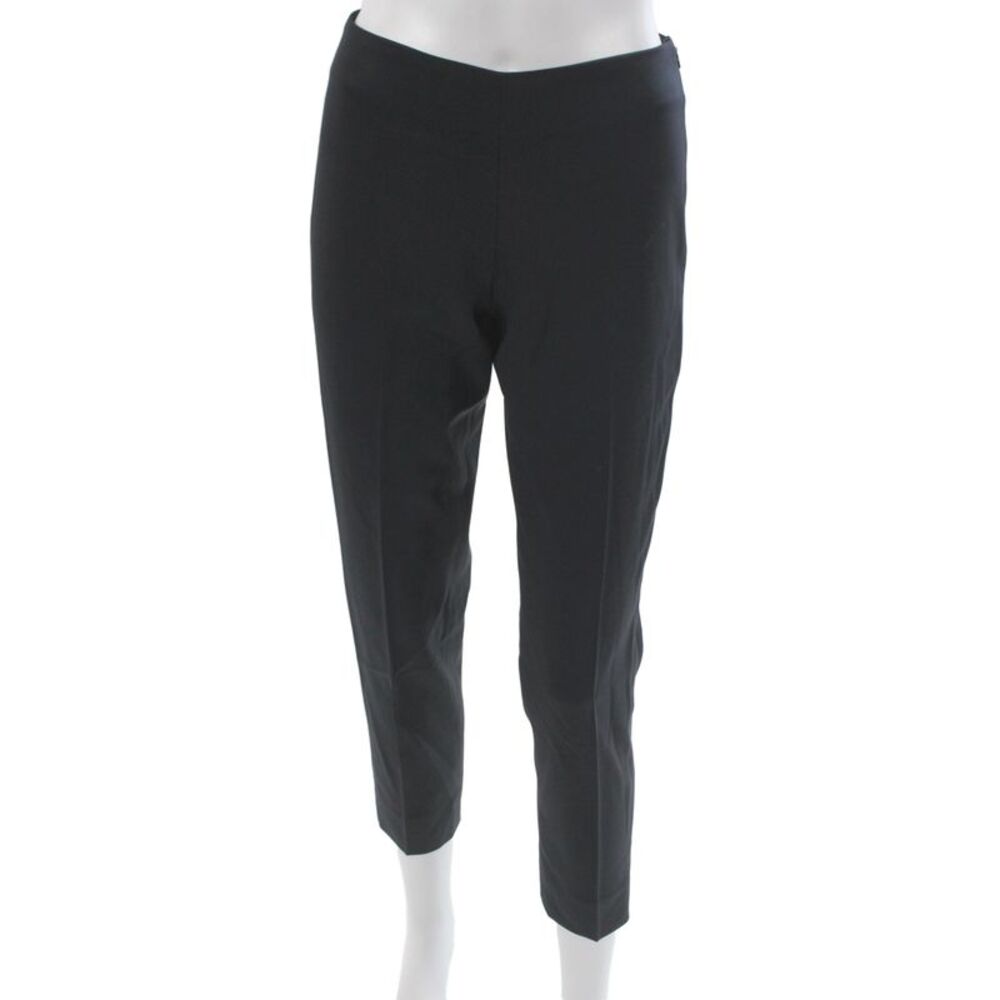 Rivamonti Women Dress Pants Black Virgin Wool Zip Classic Solid Size 2